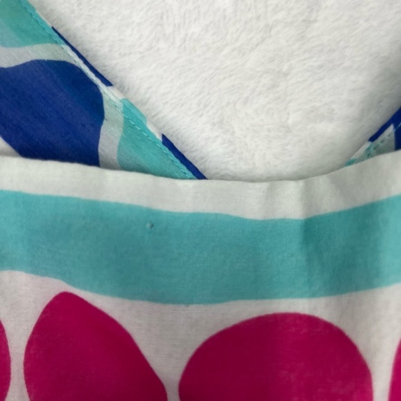 Vineyard Vines Carolina Maxi Dress 6 Ocean Splash NWT Cotton‎ Silk Lined Geo - Picture 13 of 14